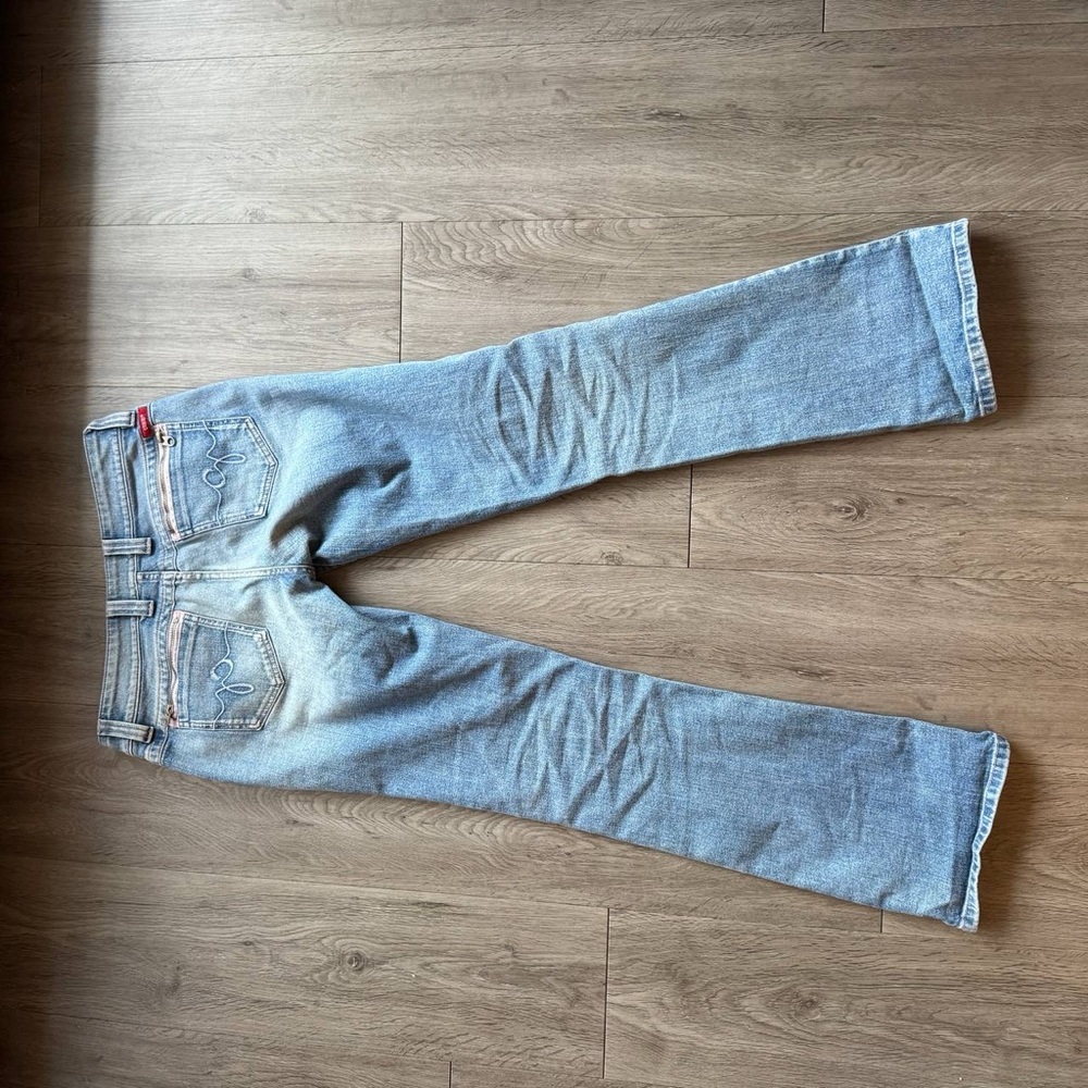 Y2K Guess Light Blue Flare Jeans - Picture 7 of 8